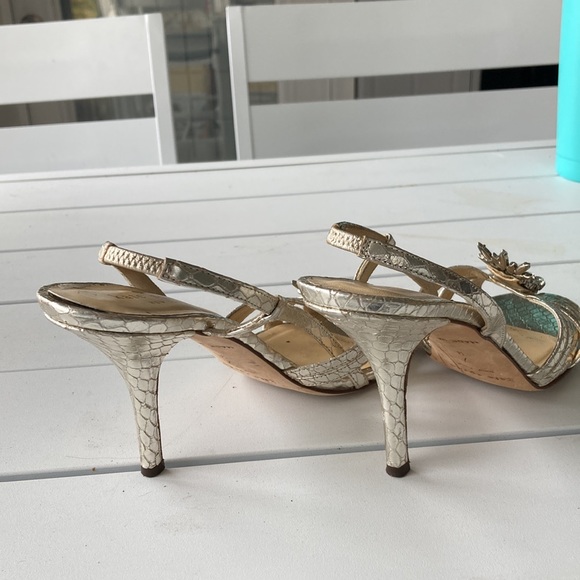 Kate Spade Strappy heels with pineapple rhinestone embellishments - Picture 6 of 9